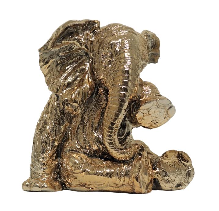 Design Elefant Figur Statue Skulptur Figuren Skulpturen Vergoldet Dekoration Neu
