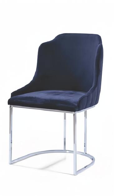 Polsterstuhl Moderne Design Textil Stuhl Blau Esszimmer Luxus Möbel