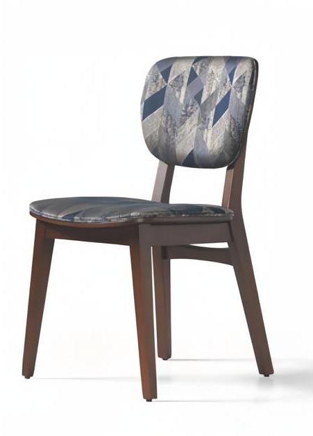 Esszimmer Polsterstuhl Moderne Design Textil Stuhl Mehrfarbig Luxus Möbel
