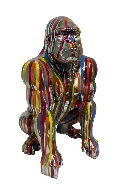 Design Farbiger Gorilla Figur Statue Skulptur Figuren Skulpturen Dekoration Neu