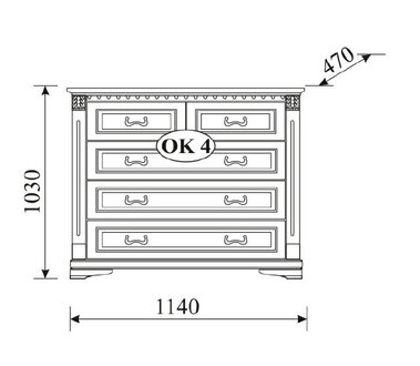 Klassische Kommode Kommoden Schrank Sideboard Massiv Möbel Kolonial Neu OK4