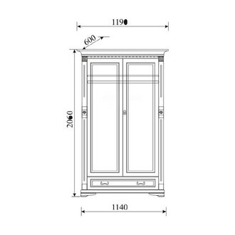 Klassische Schränke Schrank Schrankwand Kleiderschrank Massiv Kolonial Stil O2D