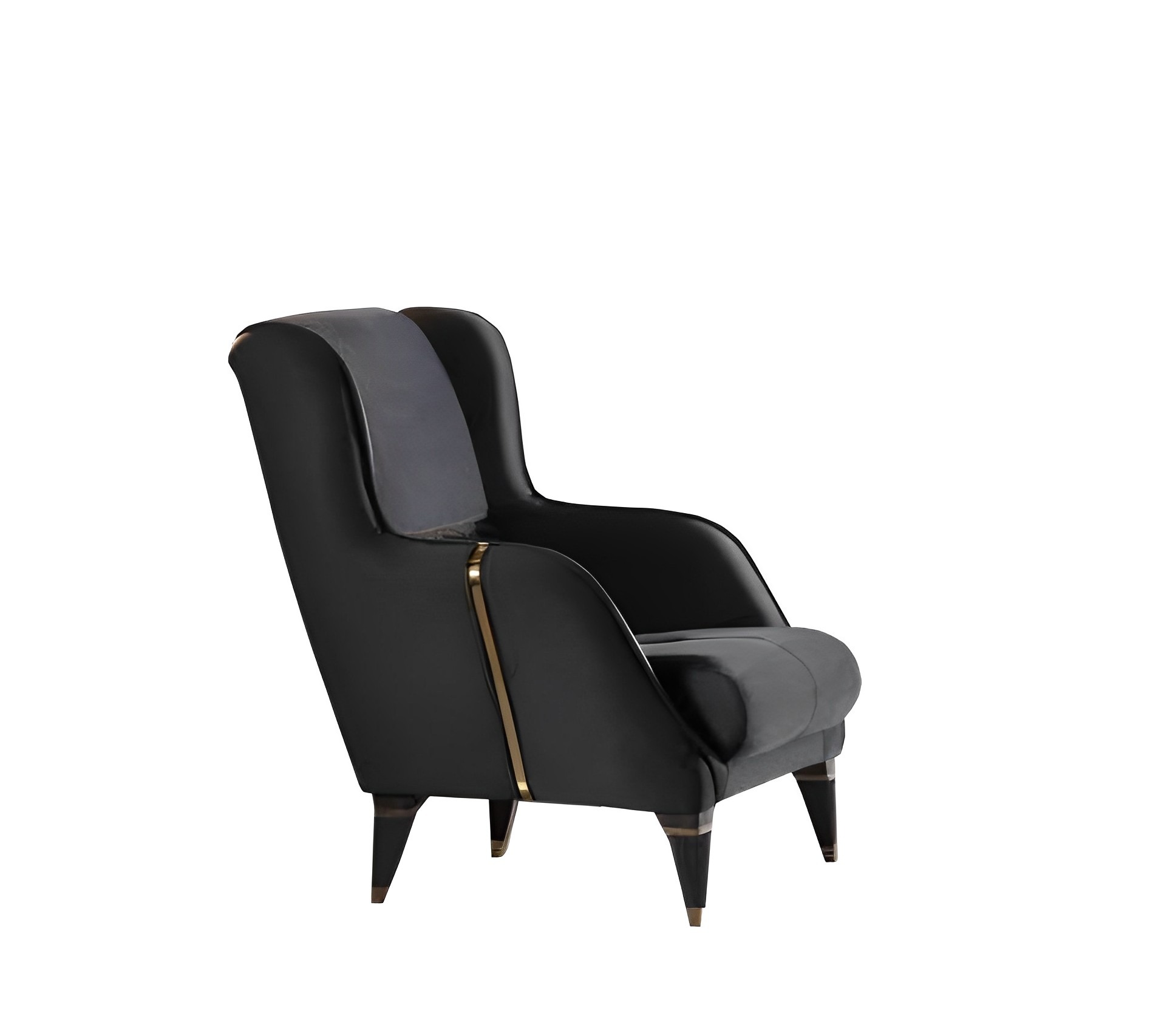 Sessel 1 Sitzer Wohnzimmer Moderne Design Elegantes Möbel Schwarz Luxus