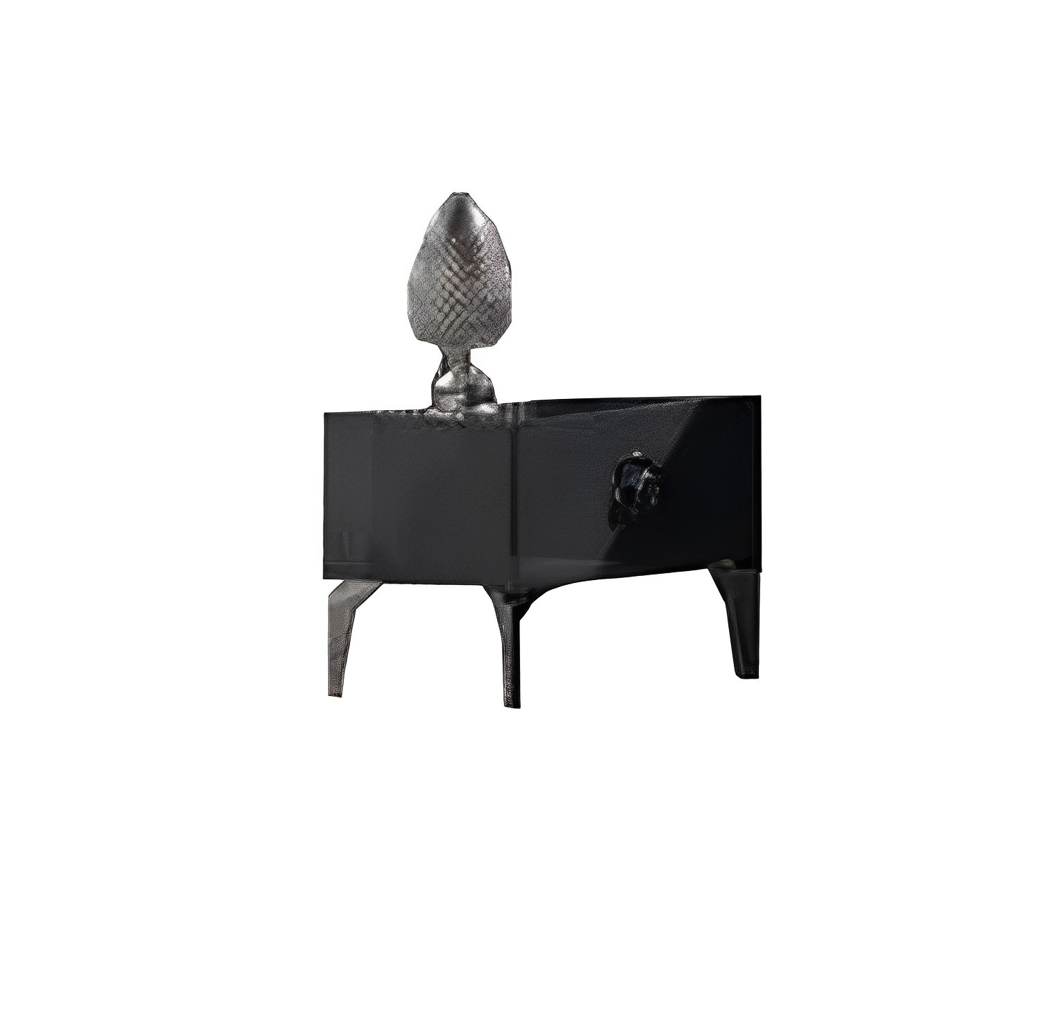 Nachttisch Beistelltisch Schlafzimmer Moderne Möbel Nachtkästchen Schwarz Holz