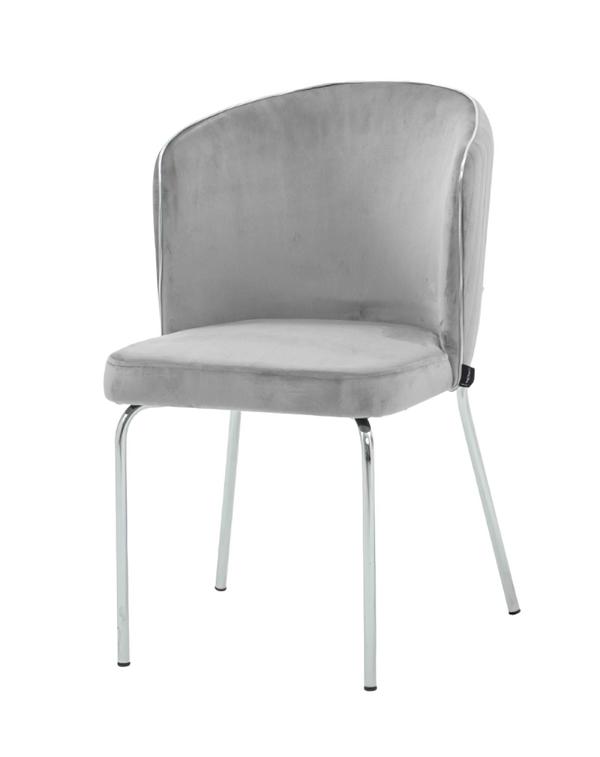 Luxus Esszimmerstuhl Stuhl Sessel Sitzer 1 Sitz Clubsessel Stoff Esszimmer Grau
