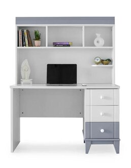 Moderner Schreibtisch mit Regal und Schubladen Funktionales Design für Büro