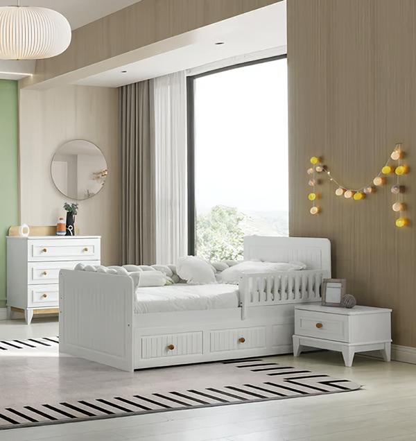 Bett Nachttisch und Kommode  praktisches und stilvolles Set fürs Kinderzimmer