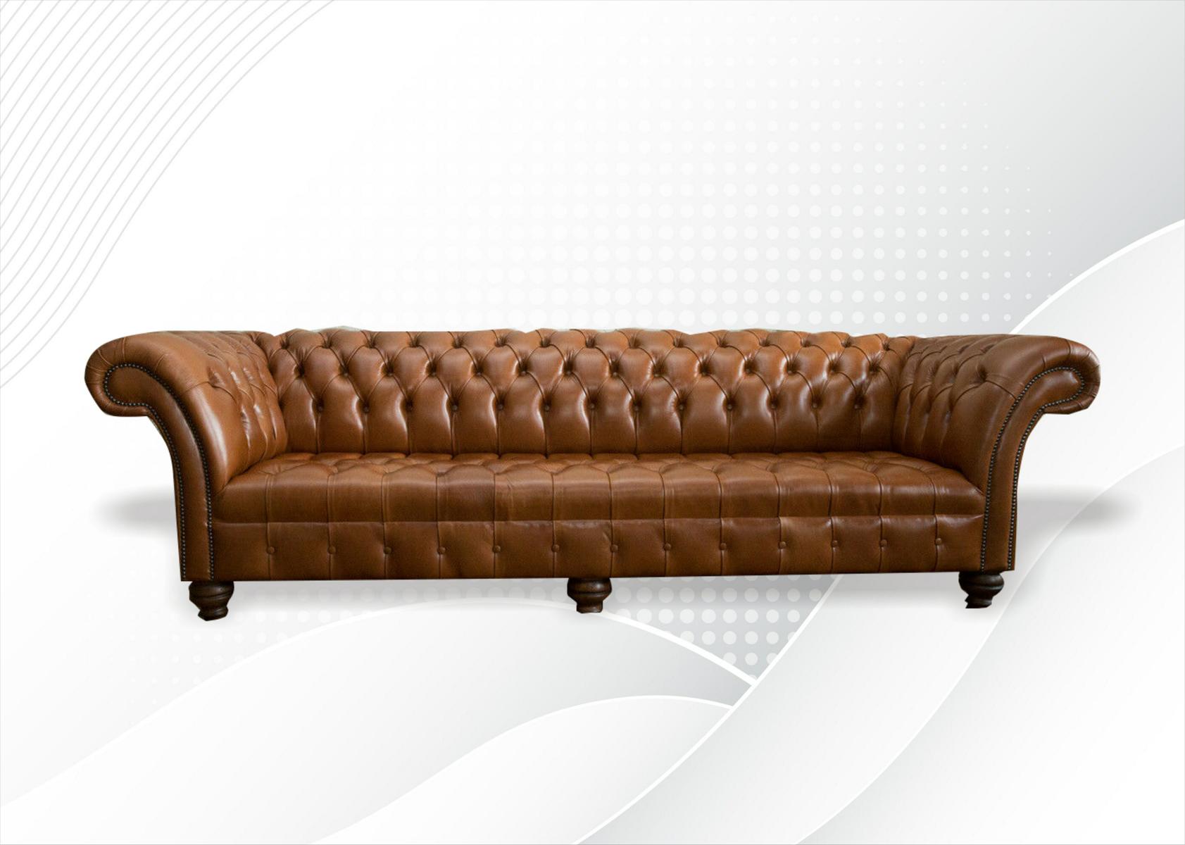 Sofa 4 Sitzer Big Braun Couch Sofas Couchen Wohnzimmer Design Viersitzer Leder