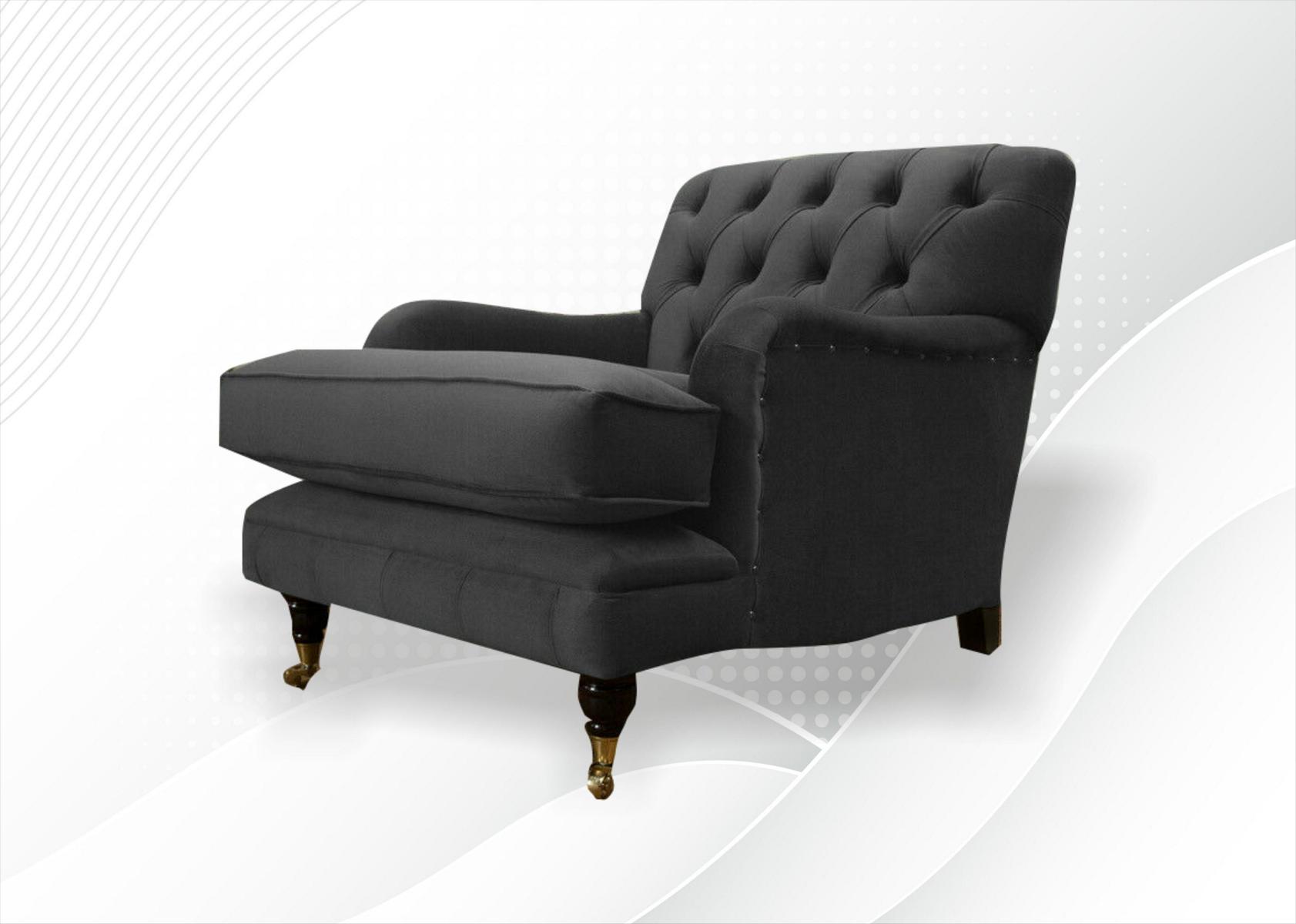Schwarz Design Hotel Lounge Club Sessel Polster Stühle Wohnzimmer Moderne Möbel