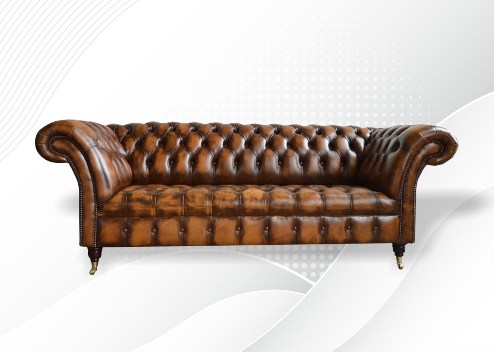Chesterfield Sofa 3 Sitzer Couch Polster Sofas Couchen Wohnzimmer Design Textil