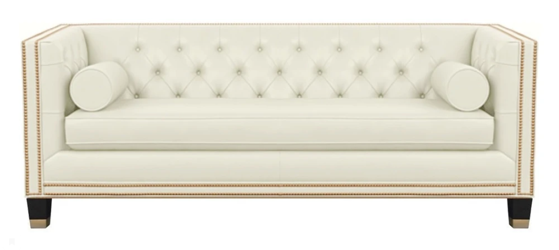 Beige Chesterfield Sofa Möbel Leder Wohnzimmer Modern Design Couchen Sofas Neu