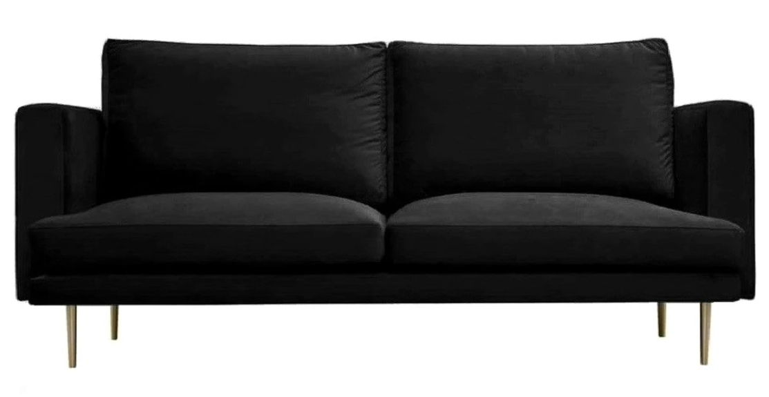 Schwarz Sofa Sofas Chesterfield Dreisitzer Stoff Wohnzimmer Couchen Polster Neu
