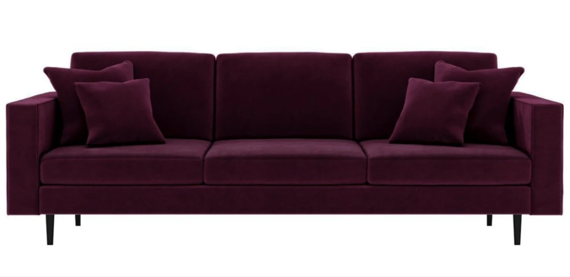 Bordaux Weinrot Stoff Wohnzimmer Sofas Italienische Möbel Design Couchen Polster
