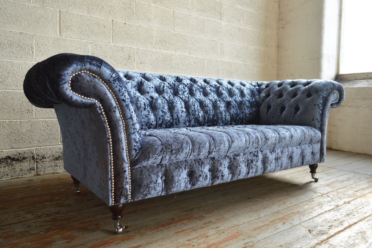 Chesterfield Design Luxus Polster Sofa Couch Sitz Garnitur Leder Neu Sofas #204