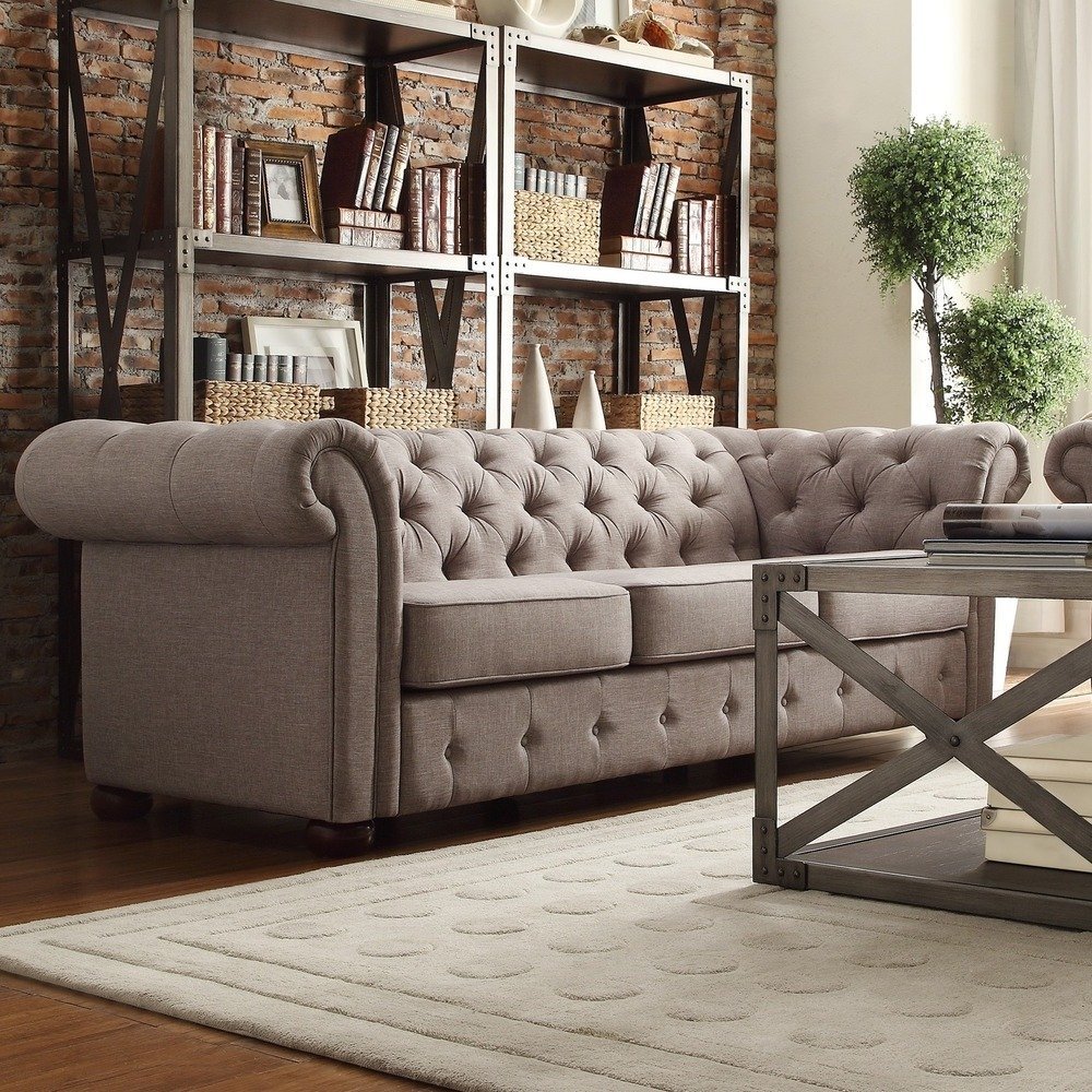 Chesterfield Couch Polster Sofas Klassischer Leder Schaffhau 3 Sitzer - 279