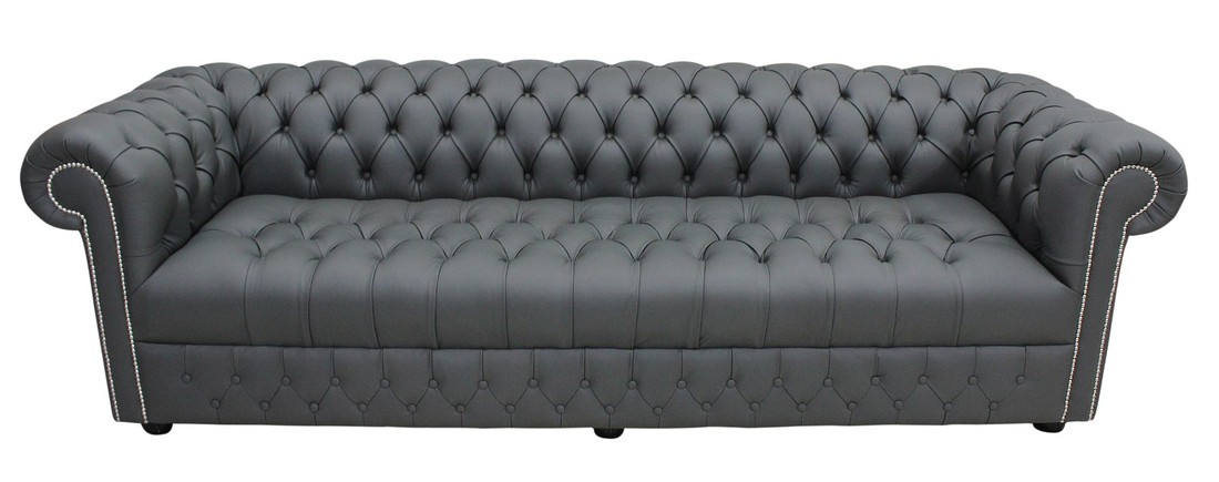 XXL Big Sofa Couch Chesterfield 480cm Polster Sofas 4 Sitzer Leder Textil #216