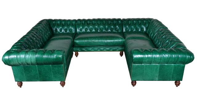 Chesterfield Ecksofa Wohnlandschaft Polster Couch Big Ledersofa Eckgarnitur Neu
