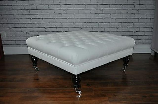 Chesterfield Hocker Pouf XXL Fußhocker Beistellhocker Designer Ottomane Chaise