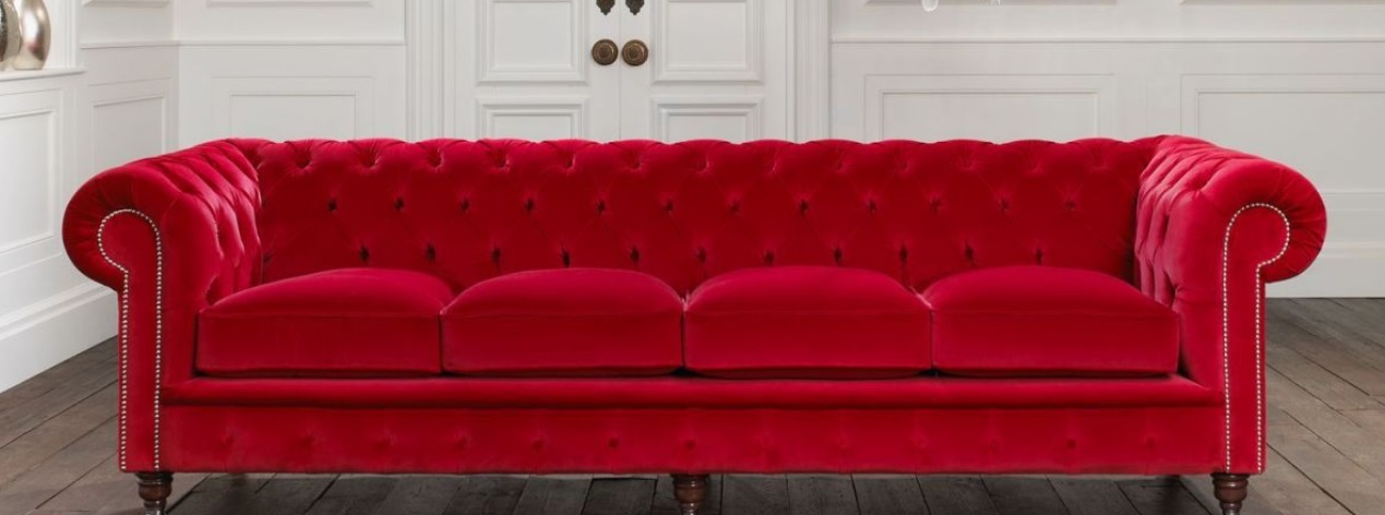 Chesterfield 4 Sitzer Big Sofa Couch Textil Samt Polster Sofas XXL Couchen Neu!