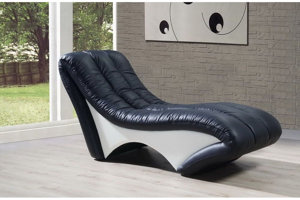 Designer Leder Chaiselongues Liege Ottomane Sofa Echtes Leder Relax Chaise Neu