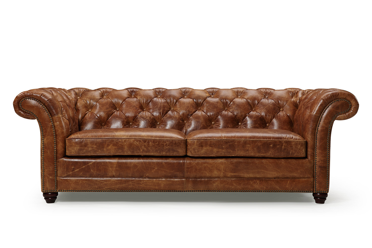 Chesterfield Leder Sofa Couch Polster 3 Sitzer Polster Kunst Sofas Couchen Neu