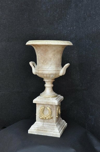 Design Vase 61cm Blumen Kelch Pokal Dekoration Kübel Kalssische