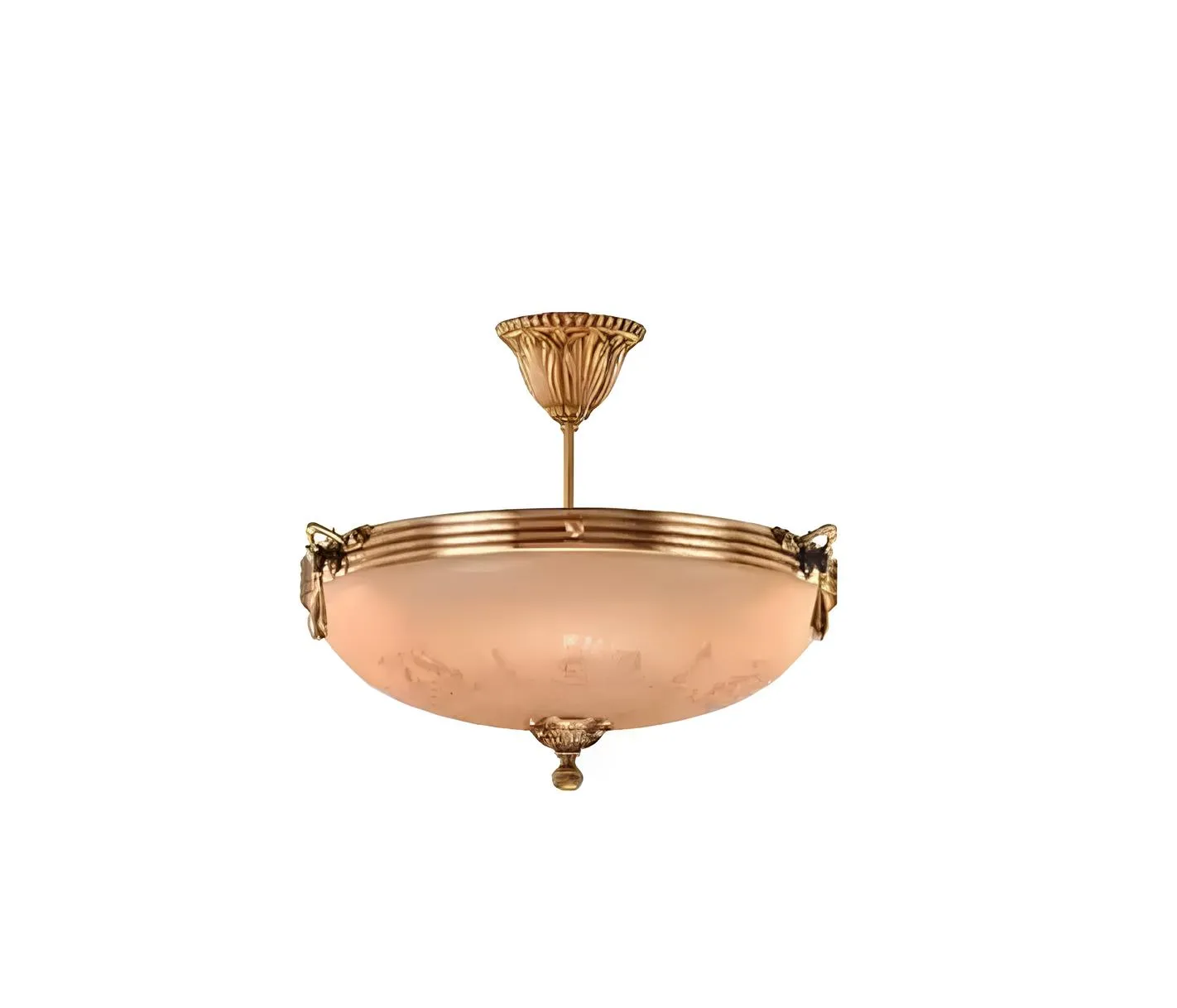 Kronleuchter Deckenlampe Lüster Deckenleuchter Lampe Glas Gold Beige Sofort