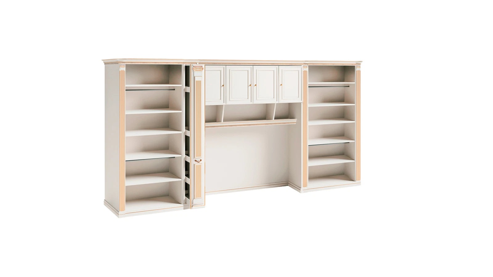 Exklusiver Weißer Kleiderschrank Schlafzimmer Holzpaneel Möbel Schränke