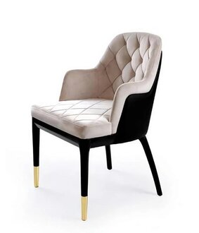 Esszimmerstuhl Weiß Schwarz Holz Edel Komfortabel Stuhl Lehnstuhl Stühle