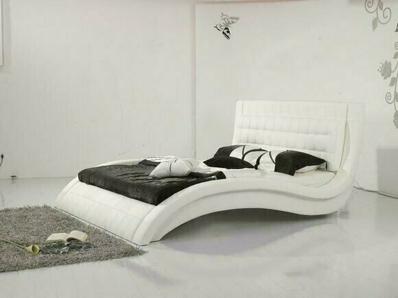 Designer Bett Ehebett Doppelbett Polsterbett Schlafzimmer Lederbett Sofort