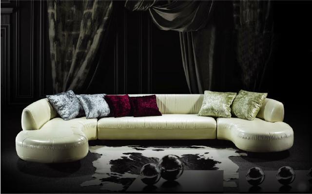 Chesterfield Ecksofa U-Form Luxus Couch Ledersofa Sofas Weiß Modern Sofort