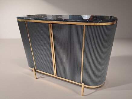 Anrichte Sideboard Luxus Designer Holz Regal Schwarz Möbel Kommode Sofort