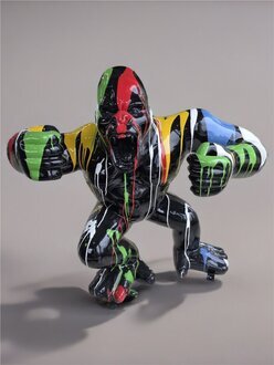 Abstrakte dekorative Figur Skulptur Figuren Statuen Skulpturen Gorilla Sofort