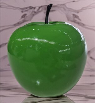 Skulptur Grünes Apfel 25 cm für Geschäfte Figur Dekoration für den Garten Sofort