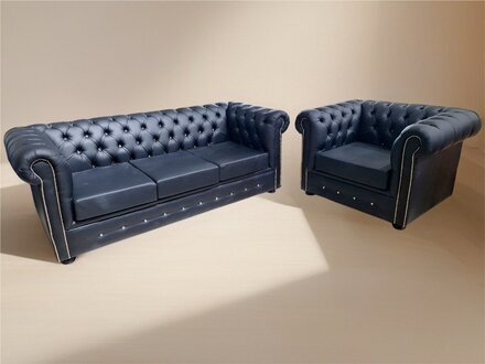 Klassische Designer 3+1 Sofagarnitur Sofa Öko-Leder Sofort