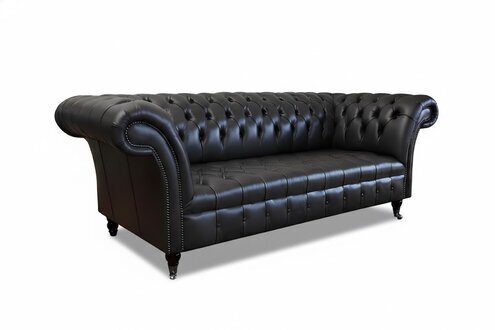 3 Sitzer Chesterfield Polster Sofas Design Luxus Sofa Leder 100% Leder Sofort