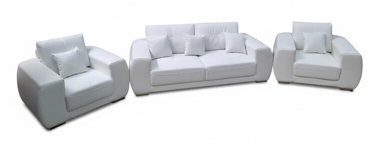 Sofagarnitur Ledersofa Couch Garnituren Design Modern Sofa 3+1+1 Sitzer Sofort