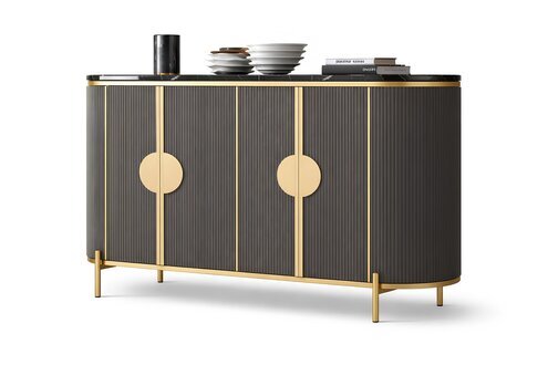 Luxus Sideboard Kommode Wohnzimmer Designer Grau Möbel Modern Sofort