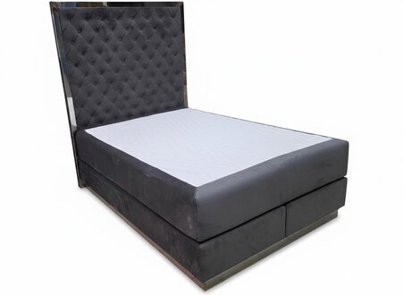 Bett Textil Schlafzimmer Möbel Luxus Moderne Grau Betten Sofort