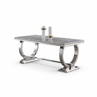 Designer Rechteckiger Esstisch Esszimmer Möbel Luxus Edelstahltische Sofort