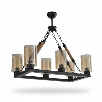 Lüster Deckenleuchter Kronleuchter Deckenlampe Lampen Glas Schwarz Sofort