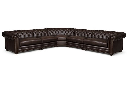 Chesterfield Ecksofa Sofa Couch Ledersofa Polster Design #339 100% Leder Sofort