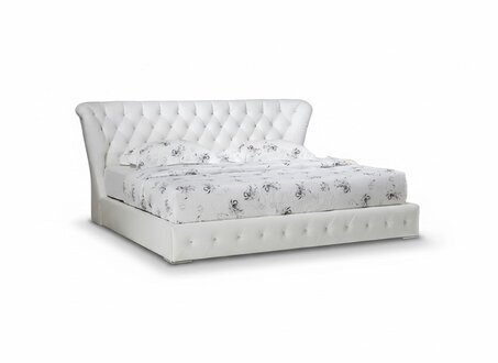 Exklusives Hotelbett im Chesterfield-Design aus Leder für stilvolles Schlafzimmer Sofort