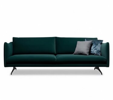 Design Wohnzimmer Luxus Sofa 3 Sitzer Sofa Grün Textil Sofort