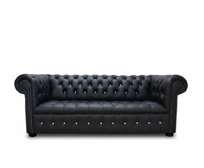 Chesterfield Sofa Couch Polster Garnitur 3 Sitzer Klassisch 100% Leder Sofort