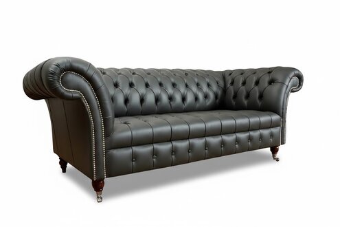 Wohnzimmer Chesterfield Sofa Design Couchen Sofas Dreisitzer 100% Leder Sofort