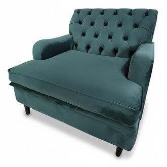 Designer Sessel Wohnzimmer Möbel Chesterfield Sessel Grün Textil Sofort