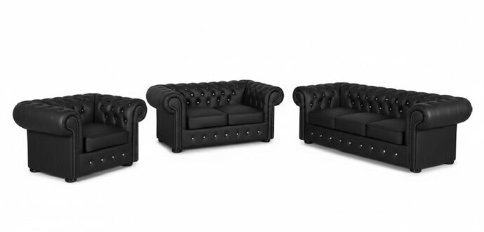 Chesterfield Ledersofa Sofagarnitur 321 Sofa Couch Garnitur Couchen Sofas Sofort