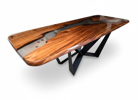 tische epoxid harz esstisch holz massive möbel wasserfall epoxy tisch giessharz Sofort