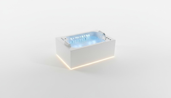 Badewanne Wanne Indoor Whirlpool Badewanne Spa Wanne LED 180x120 Sofort